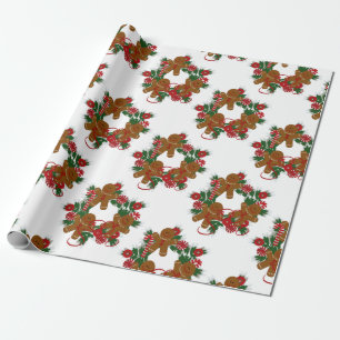 Cadeau Papier d'emballage d'homme de pain de gingembre