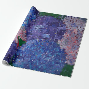 Cadeau Papier d'emballage d'hortensia - conception unique