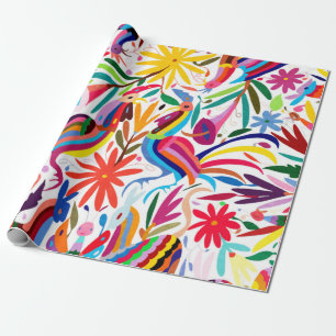 Cadeau Papier d'emballage d'impression couleur Otomi