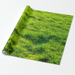 Cadeau Papier d'emballage d'impression d'herbe verte