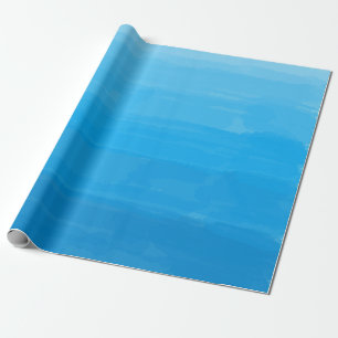 Cadeau Papier d'emballage d'Ombre de bleu d'océan