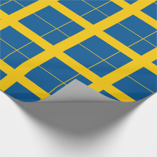 Cadeau Papier d'emballage Drapeau de Suède