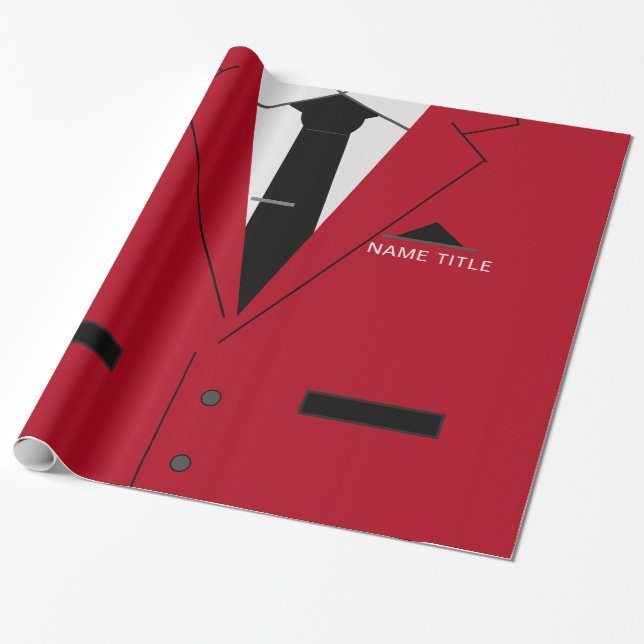 Cadeau Papier d'emballage drôle d'entreprise Nom personna (Déroulé)