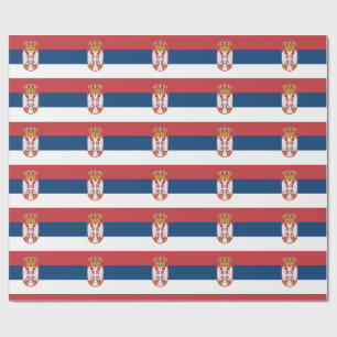 Cadeau Papier d'emballage du drapeau de la Serbie 