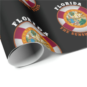 CADEAU PAPIER D'EMBALLAGE DU DRAPEAU DE L'ÉTAT DE FLORIDE
