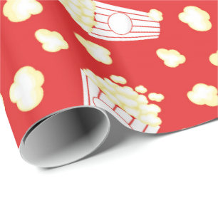 Cadeau Papier d'emballage du motif de film Popcorn