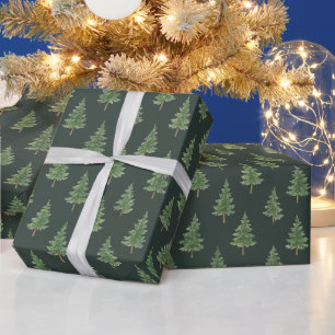 Cadeau Papier d'emballage élégant à motif d'arbre de Noël