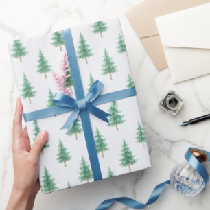 Cadeau Papier d'emballage élégant à motif d'arbre de Noël