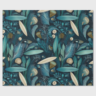 Cadeau Papier d'emballage Elegant Planche de Surf et Algu