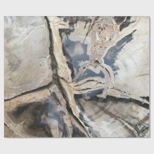 Cadeau Papier d'emballage en cristal noir et crème