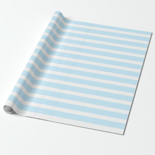 Cadeau Papier d'emballage en pastel de rayures bleues et