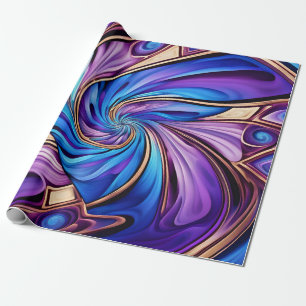 Cadeau papier d'emballage en spirale vif