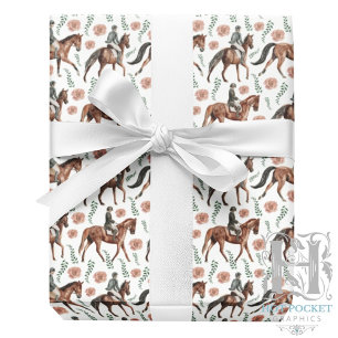 Cadeau Papier d'emballage équestre