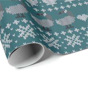 Cadeau Papier d'emballage Fair Isle Cottagecore Canadiana