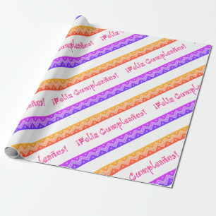 Cadeau papier d'emballage feliz cumpleanos arriba
