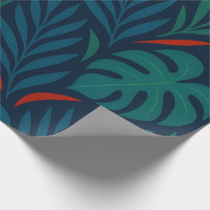 Cadeau Papier d'emballage feuille tropical