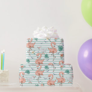 Cadeau Papier d'emballage Flamants roses