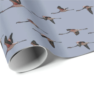 Cadeau Papier d'emballage Flamants volants