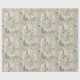 Cadeau Papier d'emballage Fleur de Cottagecore