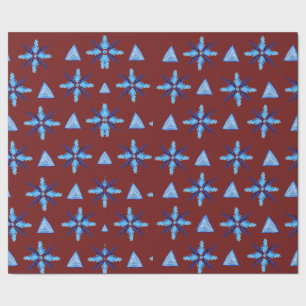 Cadeau Papier d'emballage flocons de neige