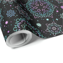 Papier d'emballage "Flocons de neige"