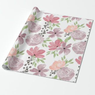 Cadeau papier d'emballage floral