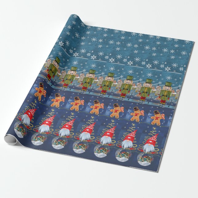 Cadeau Papier d'emballage floral (Déroulé)