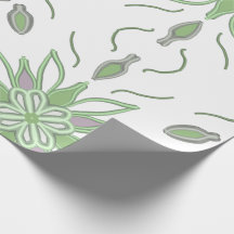 Papier d'emballage floral