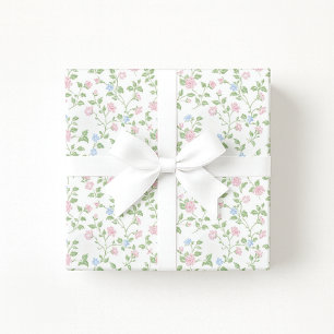 Cadeau Papier d'emballage floral pastel vintage grandmill