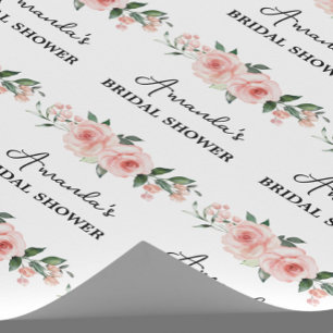 Cadeau Papier d'emballage floral personnalisé pour douche