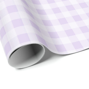 Cadeau Papier d'emballage Gingham Lavande Pâle