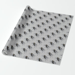 Cadeau Papier d'emballage gris broché