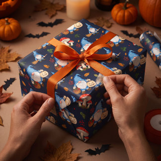 Cadeau Papier d'emballage Halloween Gnomewick Hollow