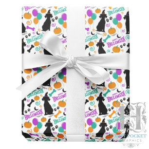 Cadeau Papier d'emballage Halloween pour chien