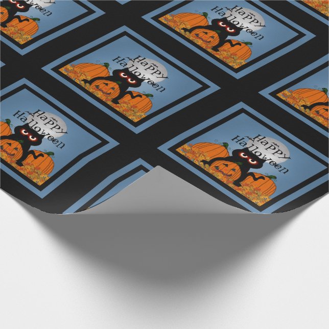 Cadeau Papier d'emballage heureux éffrayant de Kitty (Coin)
