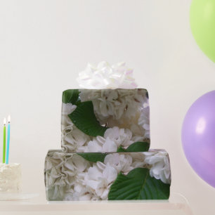 Cadeau Papier d'emballage - Hydrangée blanche