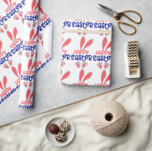 Cadeau Papier d'emballage Joyeuses Pâques Oreilles