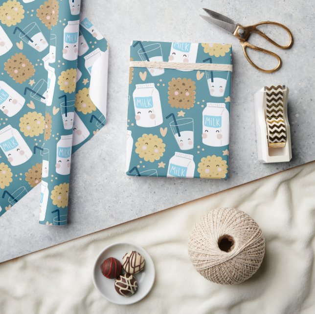Cadeau Papier d'emballage Lait et Cookies (Artisanat)