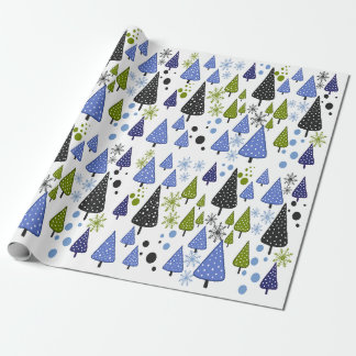 Cadeau Papier d'emballage Little Forest Blue-Green