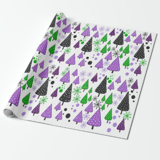 Cadeau Papier d'emballage Little Forest Green-Purple