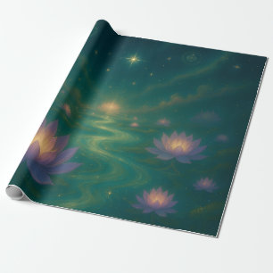 Cadeau Papier d'emballage Lotus Céleste