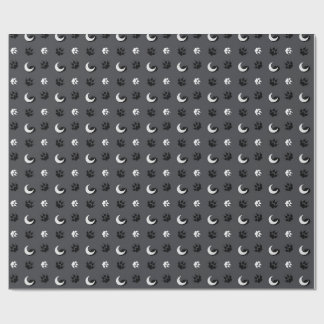 Cadeau Papier d'emballage Lune Grise Loup-Garou