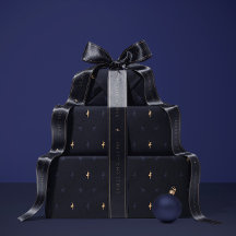 Papier d'emballage luxe bleu marine
