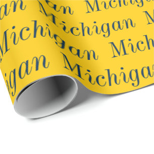 Cadeau Papier d'emballage Maïs et Bleu du Michigan