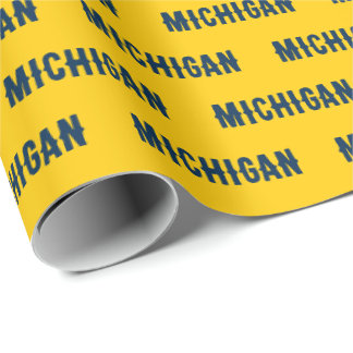 Cadeau Papier d'emballage Maïs et Bleu du Michigan