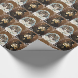 Cadeau Papier d'emballage mariage, couple mariage