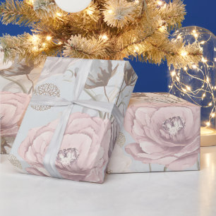 Cadeau Papier d'emballage mat Pastel Flower & Butterfly
