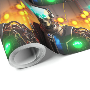 Cadeau Papier d'emballage mat Robot 2