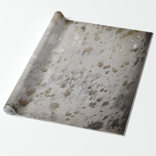 Cadeau Papier d'emballage métallique Gold Cowhide