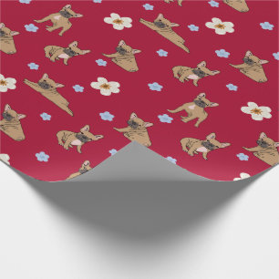 Cadeau Papier d'emballage mignon de bouledogue français